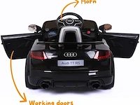 Audi r8 spyder elektrische kinderauto 12v - zwart - afbeelding 5 van  9
