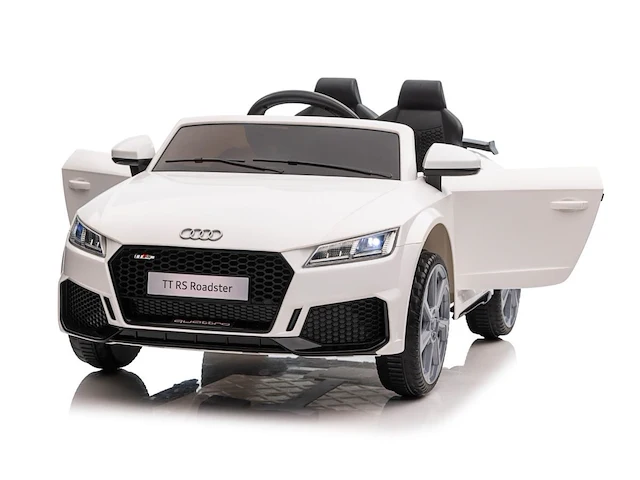 Audi tt rs elektrische kinderauto 12v - 1 tot 5 jaar - wit - afbeelding 1 van  3