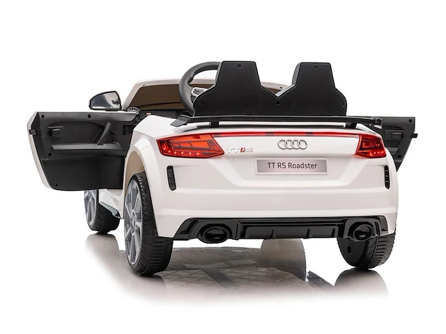 Audi tt rs elektrische kinderauto 12v - 1 tot 5 jaar - wit - afbeelding 2 van  3