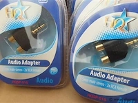 Audio-adapter, male stereo, female rca, 10 verpakkingen - afbeelding 2 van  3