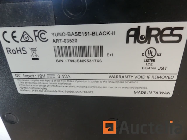 Aures yuno-base 151 zwart-2 touch kassa - afbeelding 5 van  9