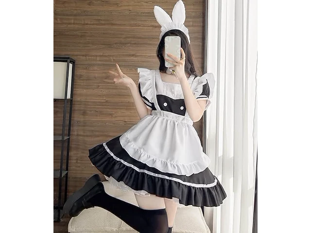 Aurueda maid dress cosplay-set - afbeelding 2 van  4