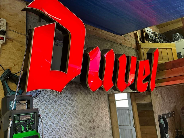Authentiek duvel lichtreclamebord – xxl formaat - afbeelding 1 van  3