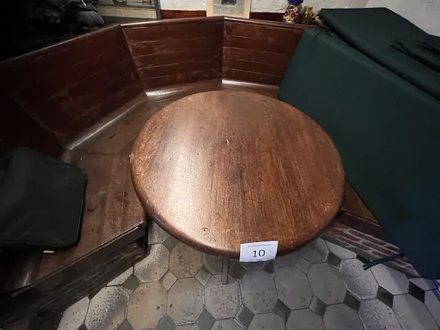 Authentieke ronde tafel - afbeelding 3 van  3