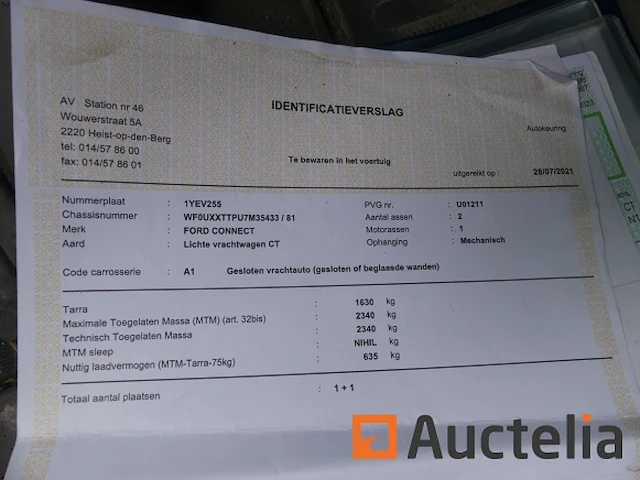 Auto ford connect lichte vrachtwagen (2008-136.067 km) - afbeelding 9 van  18