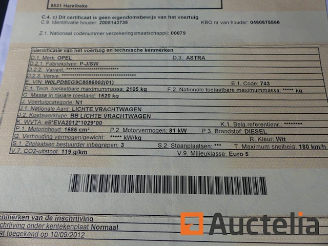Auto opel astra stationwagon (2012-211.232 km) - afbeelding 20 van  33