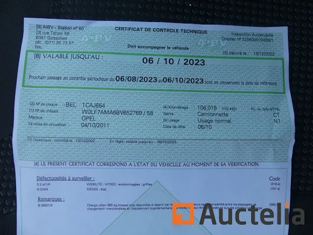 Auto opel vivaro (2011-106.714 km) - afbeelding 8 van  25
