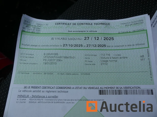 Auto peugeot 206+ (2010-119.445 km) - afbeelding 30 van  46