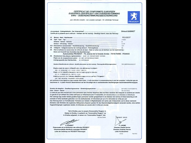 Auto peugeot 307 (2005-58.925 km-vin:vf33ekfuc84066327) - afbeelding 11 van  13