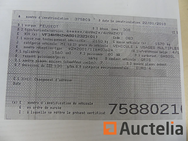 Auto peugeot 308 (2010-194.623 km) - afbeelding 17 van  32