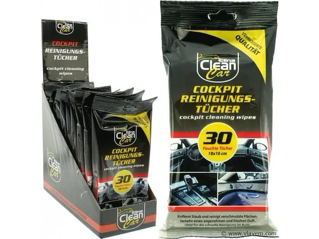 Auto reinigingsdoekjes 30-pack 36 pakken - afbeelding 1 van  1