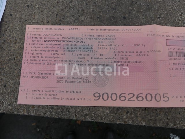 Auto volkswagen caddy tdi (2007-176.291 km)( vin: wv2zzz2kz8x004142) - afbeelding 11 van  23