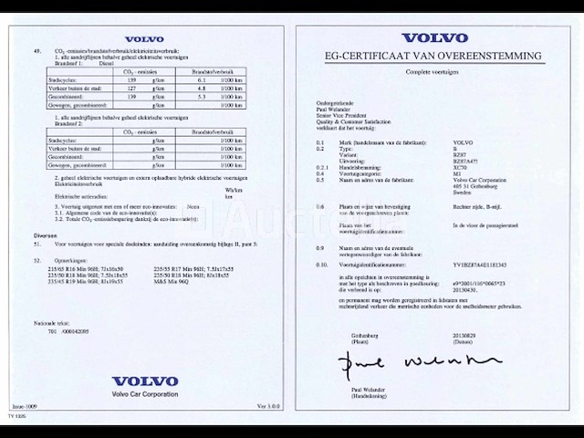 Auto volvo xc70 (2014-200.385 km-vin:yv1bz87a4e1181343) - afbeelding 12 van  14
