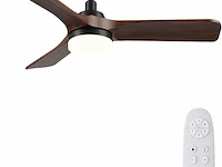 Autoday houten plafondventilator met licht - afbeelding 1 van  7