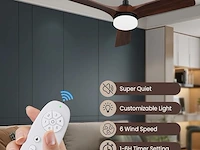Autoday houten plafondventilator met licht - afbeelding 3 van  7