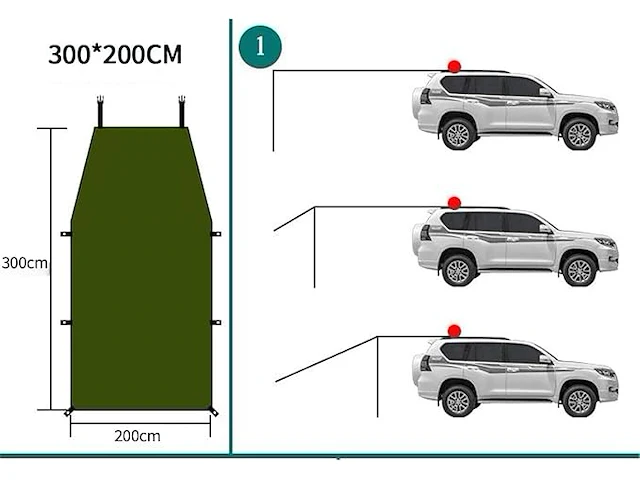 Autoluifel, 300 x 200 cm - afbeelding 2 van  4