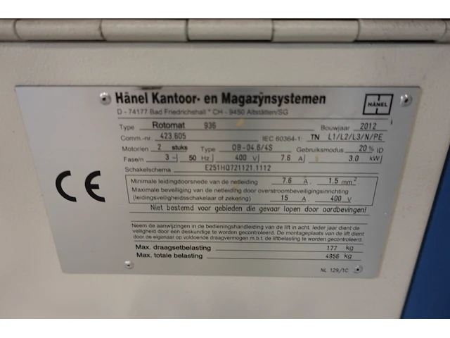 Automatisch magazijn hänel rotomat - afbeelding 6 van  6