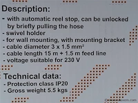 Automatisch stroomkabelhaspel 15 meter - afbeelding 8 van  8