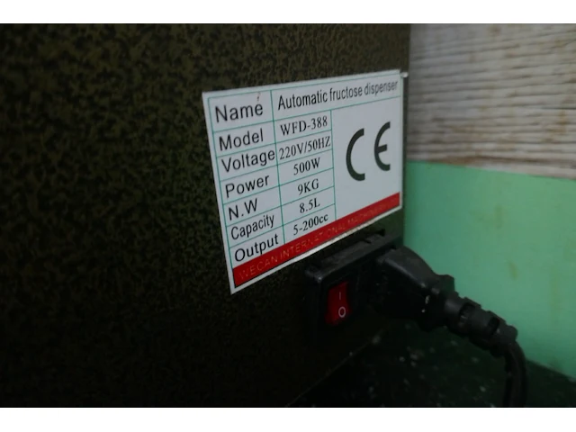 Automatische fructose dispenser wecan - afbeelding 4 van  4