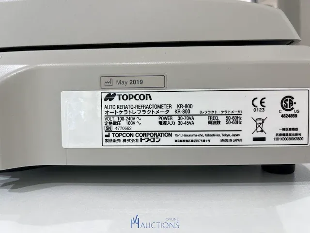 Automatische kerato-refractometer topcon - afbeelding 7 van  9