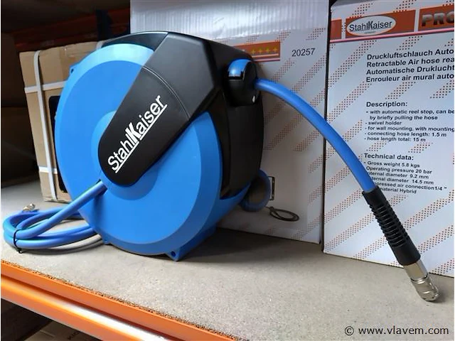 Automatische luchtslanghaspel, lengte 15 meter - afbeelding 2 van  8