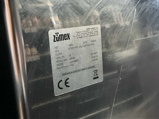 Automatische sinaasappelpers zumex speed pro self-service - afbeelding 4 van  5