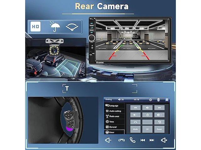 Autoradio 2 din met ios/android - afbeelding 3 van  5