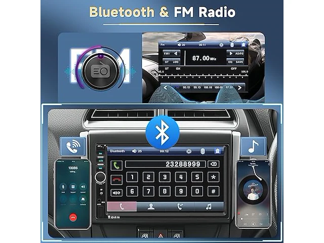 Autoradio 2 din met ios/android - afbeelding 4 van  5