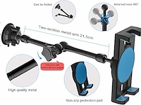 Auto/vrachtwagen tablethouder voor dashboard/voorruit - afbeelding 5 van  6