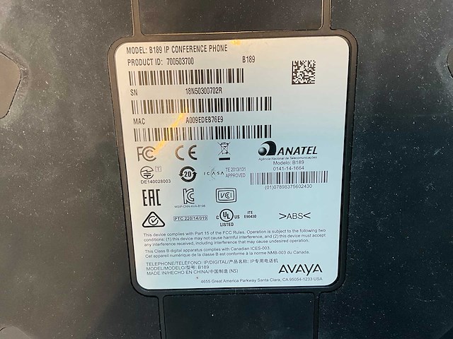Avaya b189 conferentietelefoon - afbeelding 3 van  4