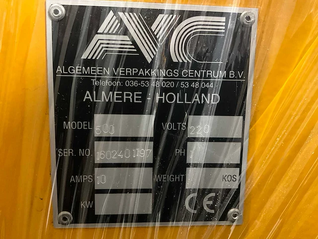 Avc 500 thermische verpakkingsmachine - afbeelding 8 van  8