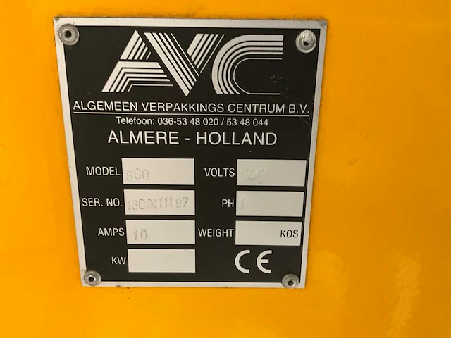 Avc 500 thermische verpakkingsmachine - afbeelding 8 van  8