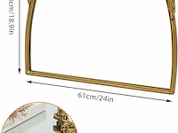 Awhtixbo antieke gouden barok spiegel - afbeelding 2 van  2