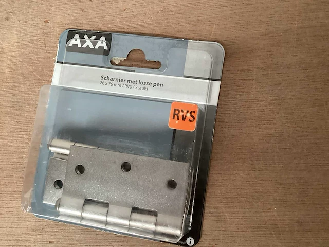 Axa rvs scharnier 76 x 76 mm, 2 pack (60x) - afbeelding 3 van  4