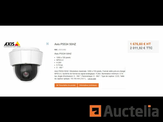 Axis p5534 50hz professionele bewakingscamera - afbeelding 2 van  6