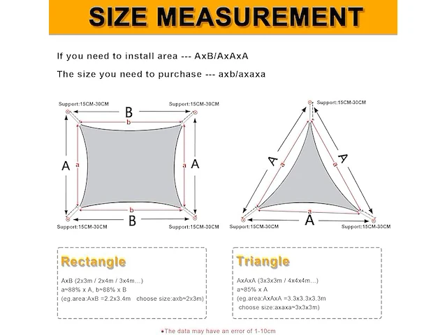 Axt shade schaduwzeil 3x4m - afbeelding 3 van  4