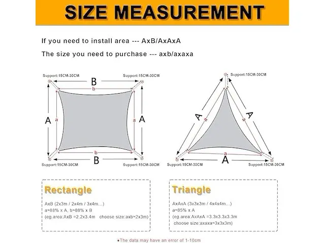 Axt shade zonnescherm zeil waterdicht - afbeelding 3 van  4