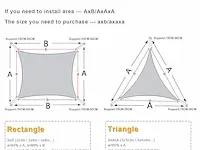 Axt shade zonnescherm zeil waterdicht - afbeelding 3 van  4