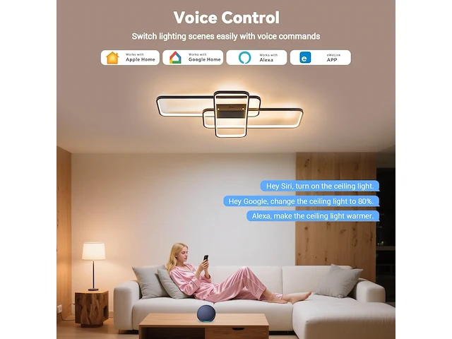 Ayht dimbare led-plafondlamp - afbeelding 3 van  3