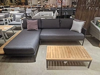 Azur aragon alu lounge hoekset antraciet rope met teak - afbeelding 1 van  4