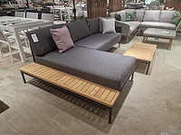 Azur aragon alu lounge hoekset antraciet rope met teak - afbeelding 2 van  4