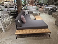 Azur aragon alu lounge hoekset antraciet rope met teak - afbeelding 3 van  4