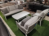 Azur elba alu lounge sofa set wit rope met keramiek - afbeelding 1 van  5