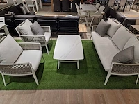 Azur elba alu lounge sofa set wit rope met keramiek - afbeelding 2 van  5