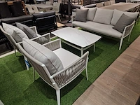 Azur elba alu lounge sofa set wit rope met keramiek - afbeelding 3 van  5