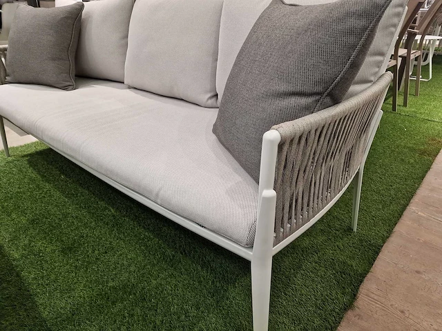 Azur elba alu lounge sofa set wit rope met keramiek - afbeelding 4 van  5