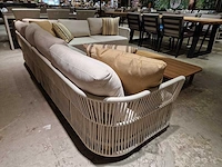 Azur monaco alu lounge hoekset linnen rope met teak frame - afbeelding 3 van  5