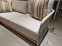 Azur monaco alu lounge hoekset linnen rope met teak frame - afbeelding 4 van  5