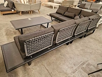 Azur palma alu lounge hoekset zwart rope met keramiek zijtafels - afbeelding 2 van  11