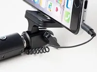 Azuri 3.5mm aux cable uitschuifbare selfiestick met geïntegreerde knop - zwart - afbeelding 3 van  3